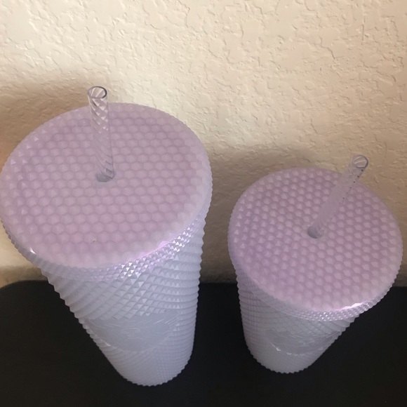 2021 Starbucks Limited Edition bling Studded ice white Venti grande tumbler set - Picture 3 of 4